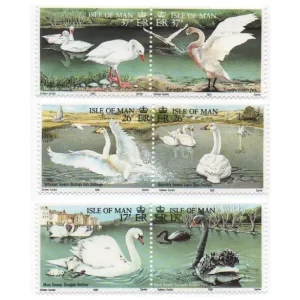 Serie de Sellos de Isla de Man 1991 - Cisnes