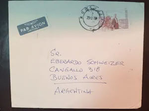 Sobre Francés con Sello de Figura Histórica a Buenos Aires por Correo Aéreo
