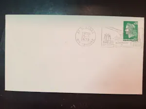 Sobre Francés con Sello de Figura y Aeropuerto a Buenos Aires por Correo Aéreo